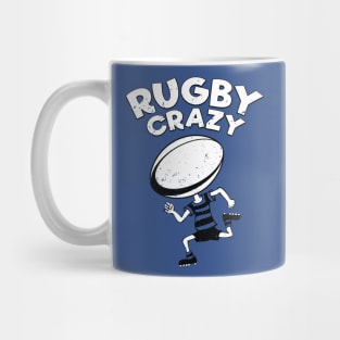 Rugby Crazy Kid Cartoon Gift Mug